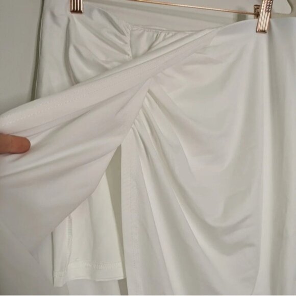 LAST CALL//Draped Maxi Skirt in White by Shein NWOT Size XL - Picture 10 of 12